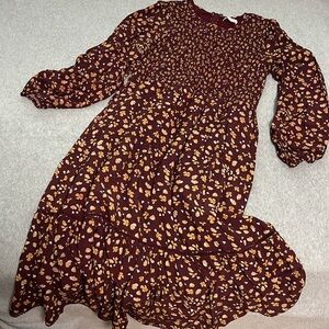 Lost Wander Midi Prairie Dress XL Cottage Smocked Country Floral Modest